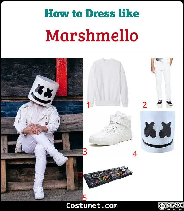 Marshmello Costume for Cosplay & Halloween