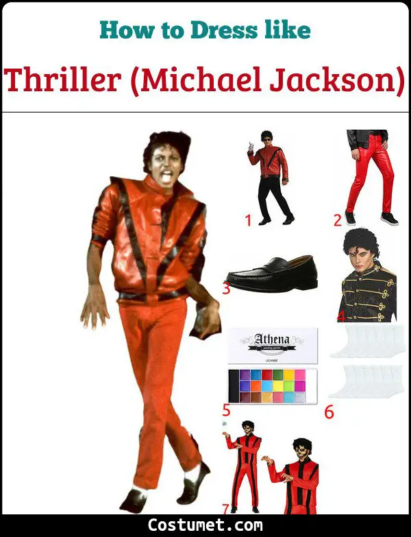 Thriller (Michael Jackson) Costume for Cosplay & Halloween