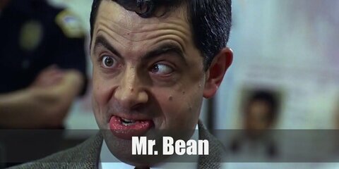 Mr. Bean’s costume is a white dress shirt, brown pants, black Oxfords, a red tie, and a brown tweed jacket. Don’t forget to bring Teddy along! Mr. Bean overcomplicates tons of things with his silly antics.