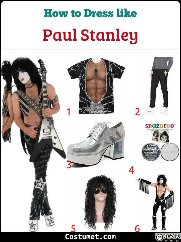 Paul Stanley / Starchild (Kiss) Costume for Cosplay & Halloween 2023