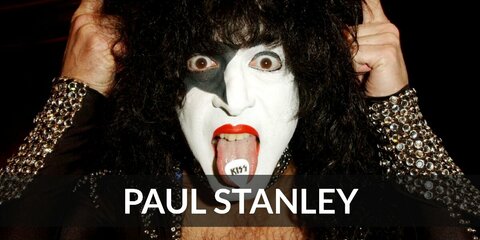 Paul Stanley’s costume is full of black leather and metal details. He also uses black and white face paint for his iconic look. Paul Stanley is the co-lead vocalist for the hard rock band, KISS.