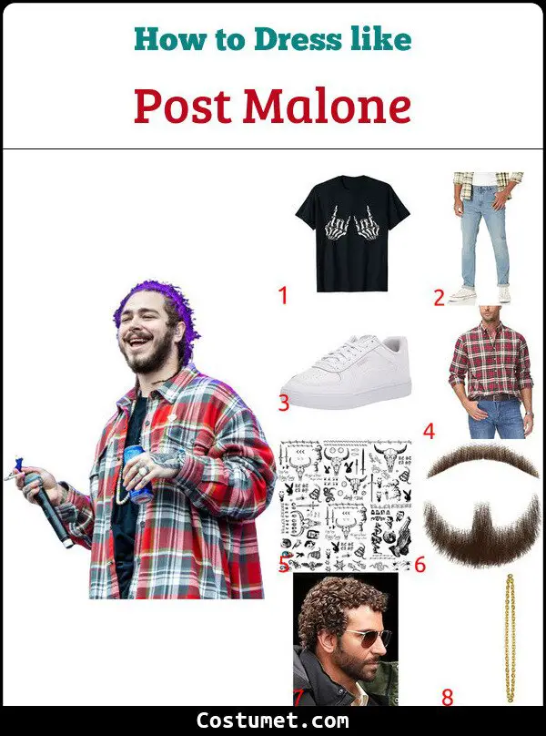 Post Malone Costume for Cosplay & Halloween