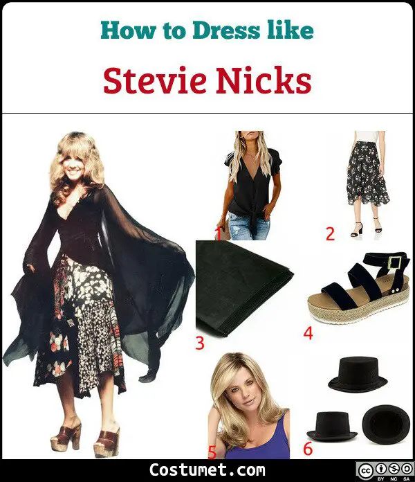 Stevie Nicks Costume for Cosplay & Halloween