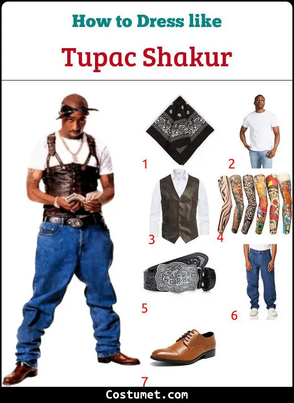 Tupac Shakur Costume for Cosplay & Halloween