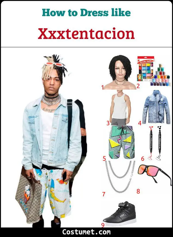 Xxxtentacion Costume for Cosplay & Halloween