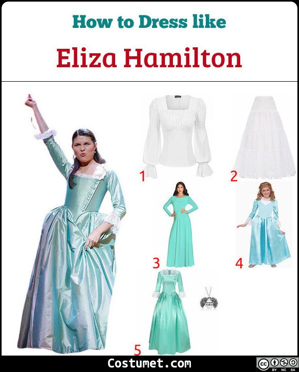 Eliza Hamilton Costume for Cosplay & Halloween