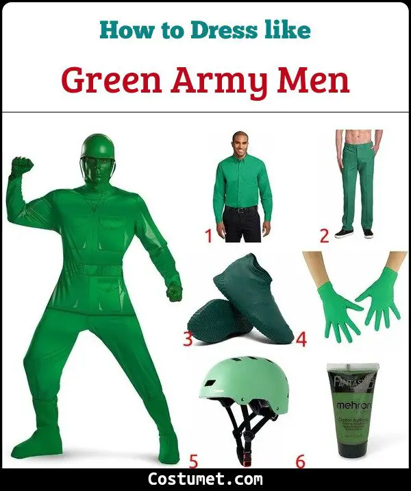 Green Army Men Costume for Cosplay & Halloween