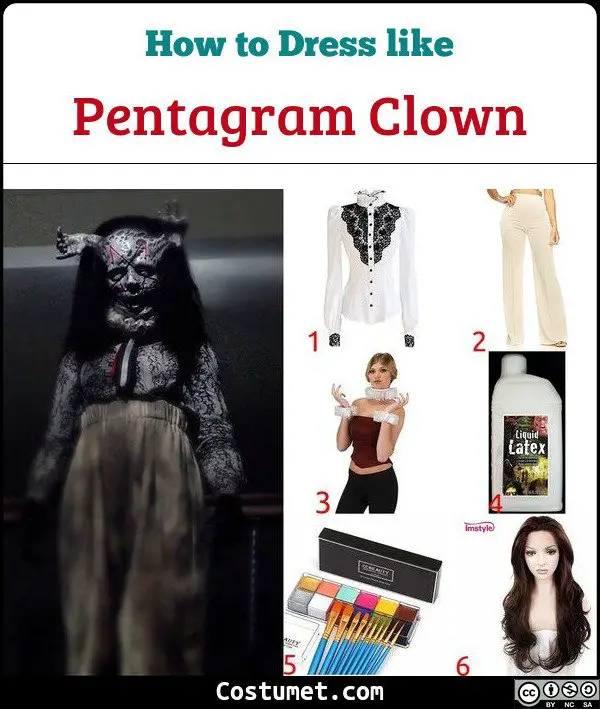 AHS Cult Pentagram Clowns Costume for Cosplay & Halloween