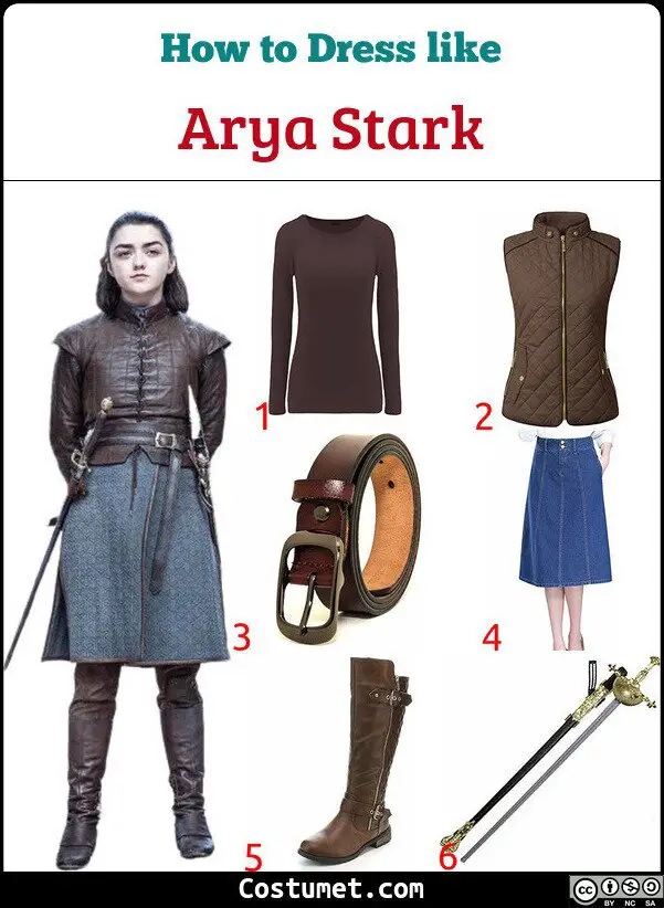 Arya Stark Costume for Cosplay & Halloween