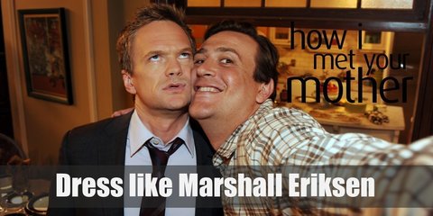 Marshall Eriksen is always wearing either a graphic tee or a plaid shirt and jeans