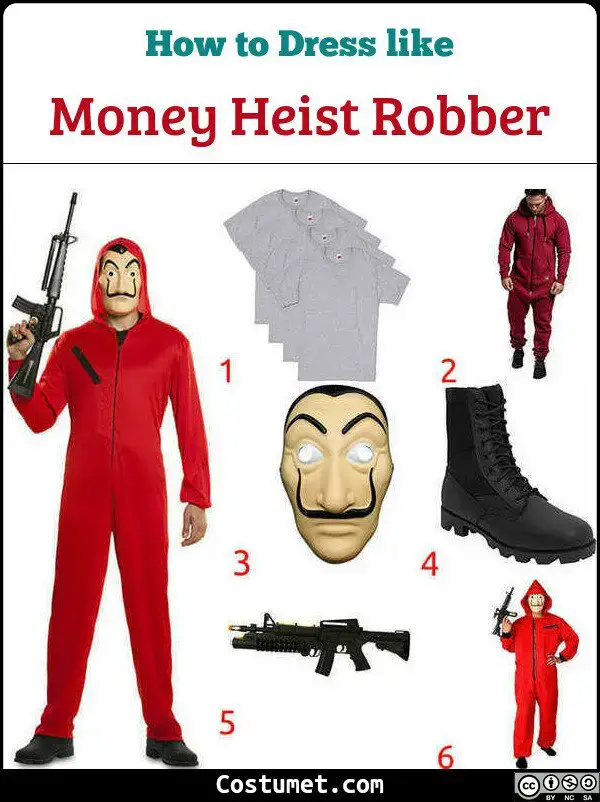 Money Heist/La Casa de Papel Robber Costume for Cosplay & Halloween 2023