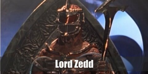  Lord Zedd’s costume is a red jumpsuit, a red helmet visor, silver finger claws with a full-body EVA-foam armor.