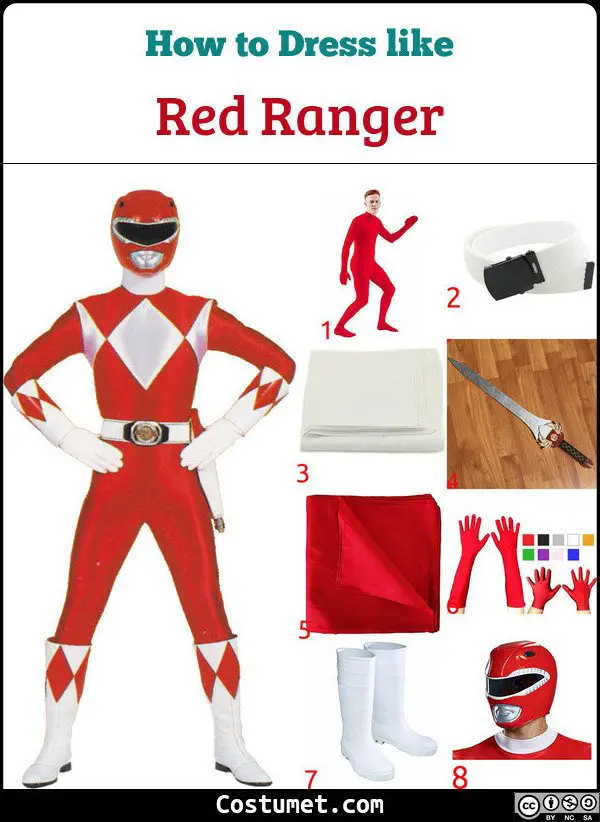 Red Ranger Costume for Cosplay & Halloween