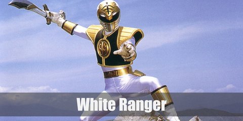  Looking like the White Ranger is relatively easy. All you need is a white long-sleeved compression shirt, white compression pants, white boots, white gloves, EVA foam, and paint. 