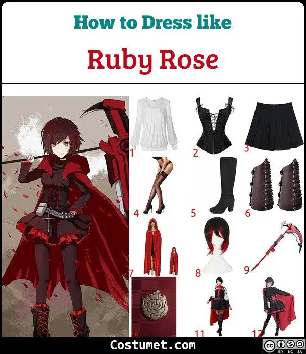 Ruby Rose Costume for Cosplay & Halloween