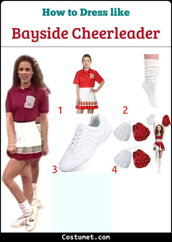 Bayside Cheerleader Costume for Cosplay & Halloween