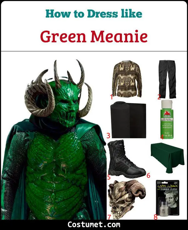 Green Meanie Costume for Cosplay & Halloween