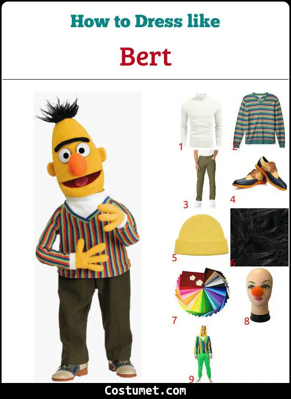 Bert Costume for Cosplay & Halloween