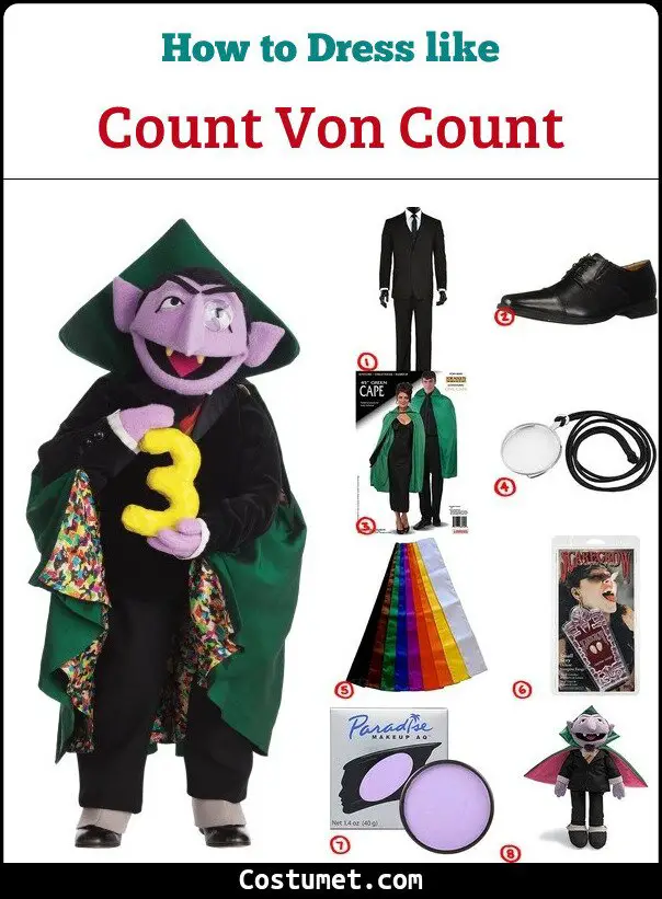 Count Von Count Costume for Cosplay & Halloween