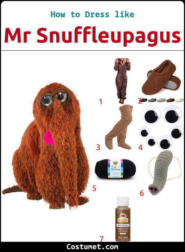 Mr Snuffleupagus Costume for Cosplay & Halloween