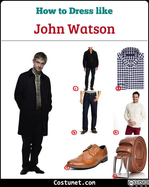 BBC TV Sherlock Holmes Cosplay Dr Watson John Watson Costume Black Jacket Coat