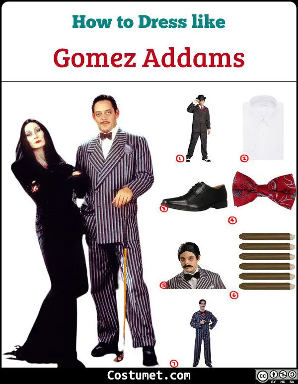 Gomez Addams Costume for Cosplay & Halloween