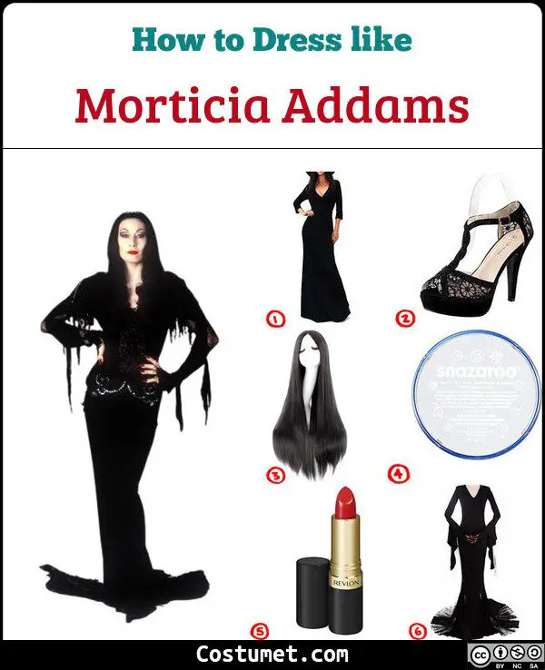 Morticia Addams Costume for Cosplay & Halloween