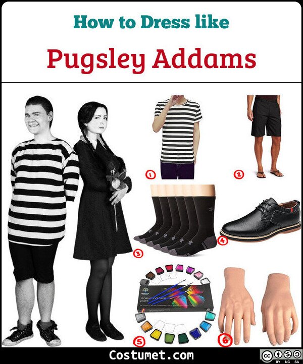 Pugsley Addams Costume for Cosplay & Halloween