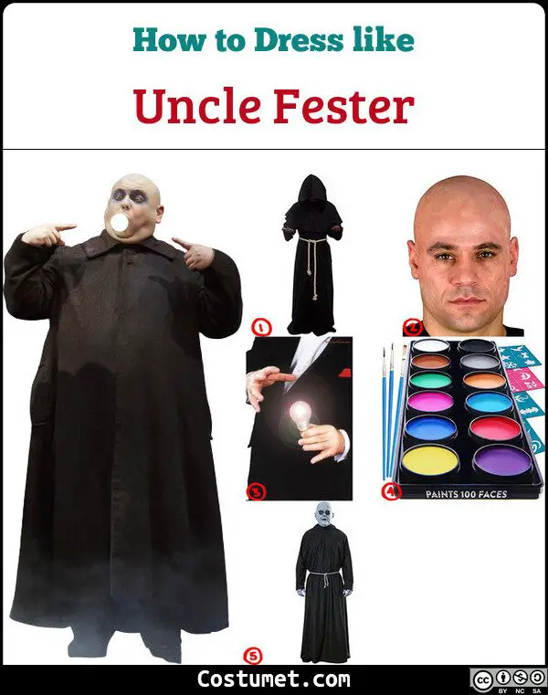 Uncle Fester Costume for Cosplay & Halloween