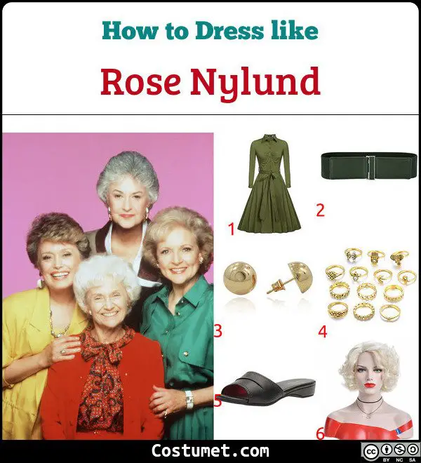 Rose Nylund The Golden Girls Costume for Cosplay & Halloween