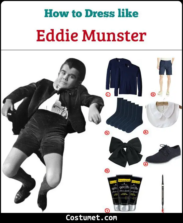 Eddie Munster Costume for Cosplay & Halloween