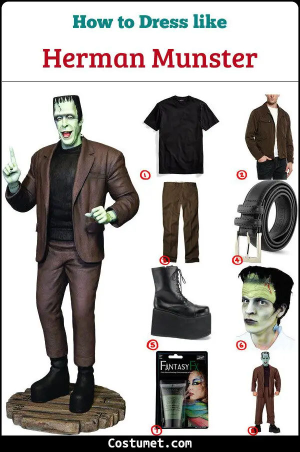 Herman Munster Costume for Cosplay & Halloween