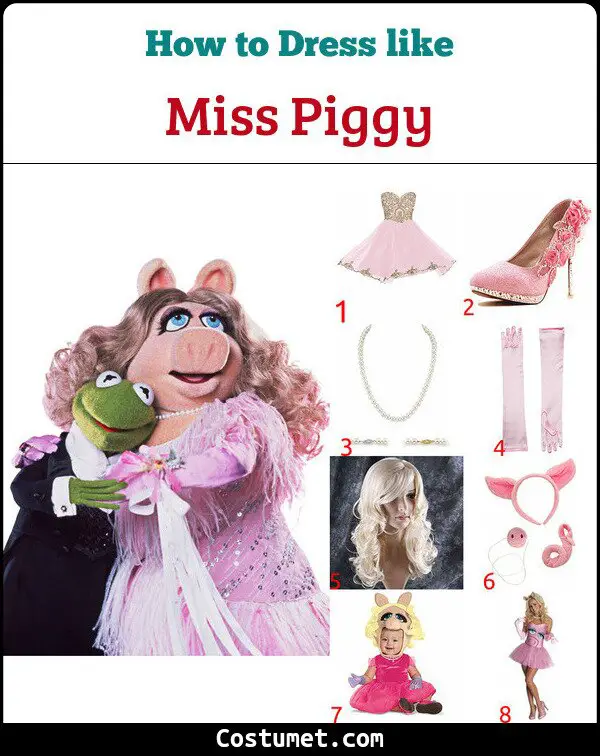 Miss Piggy Costume for Cosplay & Halloween