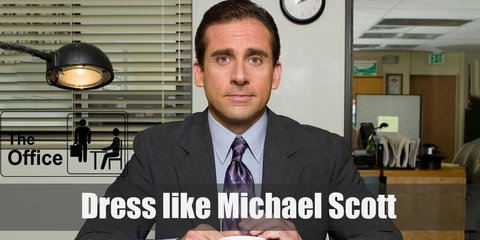 Micheal Scott always wear a nice-looking suit. To dress like him is far from difficult, you just need to find a decent suit and some other accessories.