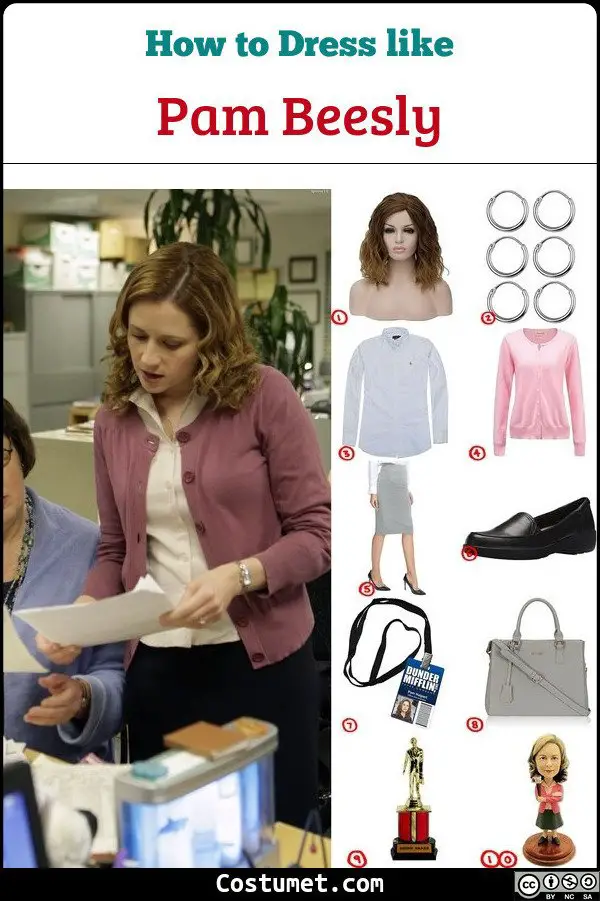 Pam Beesly Costume for Cosplay & Halloween