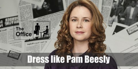 Pam Beesly's style tends to speak for her personality which is sweet, polite, and kind