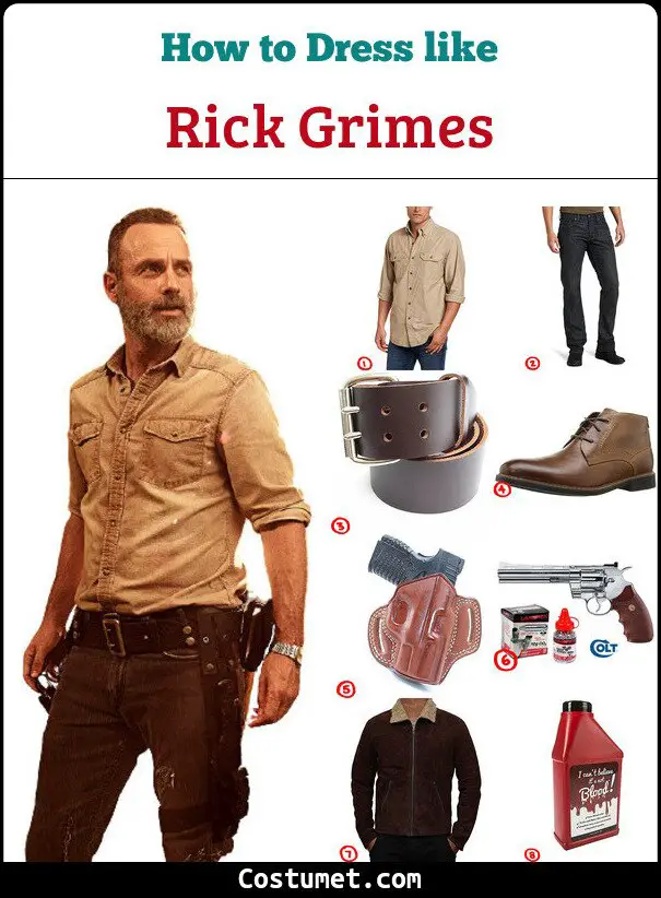 Rick Grimes Costume for Cosplay & Halloween