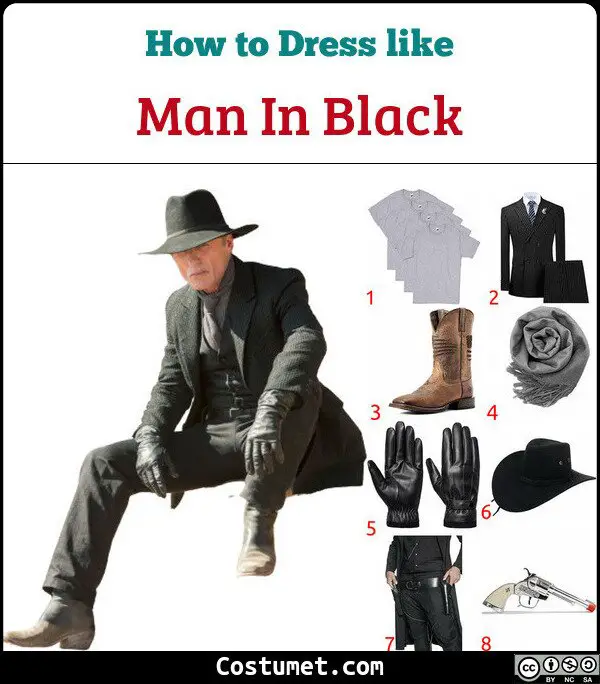 Man In Black Costume for Cosplay & Halloween