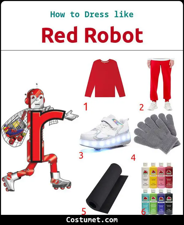 Red Robot Costume for Cosplay & Halloween