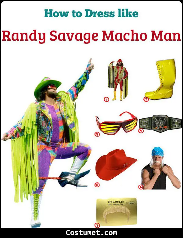 Randy Savage Macho Man Costume for Cosplay & Halloween